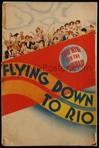 4d0180 FLYING DOWN TO RIO die-cut pressbook 1933 great full-color images of most of the posters!