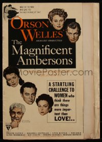 4d0188 MAGNIFICENT AMBERSONS pressbook 1942 Orson Welles Kane follow-up, Rockwell art, ultra rare!