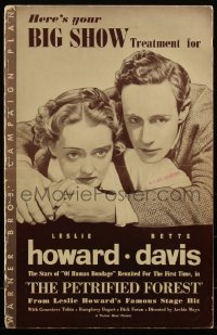 4d0190 PETRIFIED FOREST pressbook 1936 Leslie Howard, Bette Davis & Humphrey Bogart's comeback role!