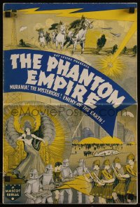 4d0129 PHANTOM EMPIRE pressbook 1935 Mascot sci-fi serial starring Gene Autry, uncut & very rare!