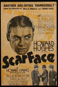 4d0191 SCARFACE pressbook 1932 Paul Muni, George Raft, Howard Hughes, Hawks, different & ultra rare!