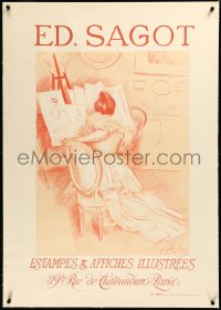 4d0351 EDITION SAGOT-ESTAMPES & AFFICHES ILLUSTRES linen 30x42 French museum/art exhibition 1899 Helleu
