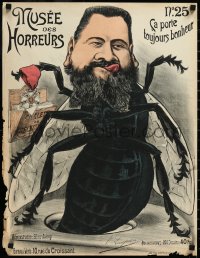 4d0280 MUSEE DES HORREURS No. 25 20x26 French special poster 1900 wildly anti-Semitic Lenepveu art!