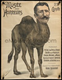 4d0282 MUSEE DES HORREURS No. 8 20x26 French special poster 1899 wildly anti-Semitic Lenepveu art!