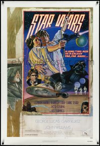 4d0732 STAR WARS linen style D NSS style 1sh 1978 George Lucas, circus poster art by Struzan & White!