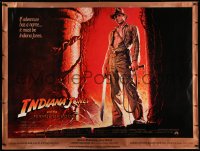 4d0083 INDIANA JONES & THE TEMPLE OF DOOM subway poster 1984 adventure is his name, different!