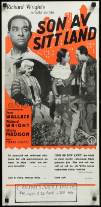 4d0299 NATIVE SON Swedish stolpe 1952 Richard Wright, Jean Wallace, different images & ultra rare!
