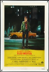 4d0741 TAXI DRIVER linen 1sh 1976 classic Peellaert art of Robert De Niro, directed by Martin Scorsese!