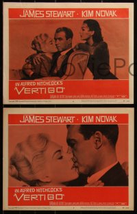 4d0111 VERTIGO 8 LCs 1958 Alfred Hitchcock classic, James Stewart, Kim Novak, rare complete set!