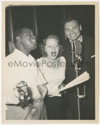 4f1254 BIG SHOW 7.25x9 radio publicity still 1950 Tallulah Bankhead, Louis Armstrong & Frankie Lane!