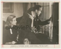 4f1255 BIG SLEEP 8x10 still 1946 Lauren Bacall watches Humphrey Bogart at window with gun!