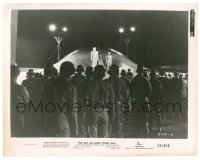 4f1315 DAY THE EARTH STOOD STILL 8x10.25 still 1951 crowd watches Michael Rennie & Gort on UFO!