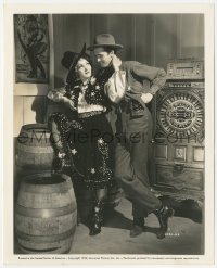 4f1319 DESTRY RIDES AGAIN 8x10 still 1939 James Stewart & Marlene Dietrich in a gambling saloon!