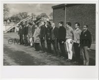 4f1321 DIRTY DOZEN 8x10 still 1967 pre-production candid, top 12 stars lined up in street clothes!