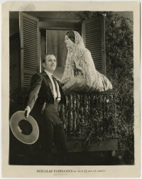 4f1327 DON Q SON OF ZORRO 8x10.25 still 1925 Douglas Fairbanks Sr. & young Mary Astor on balcony!