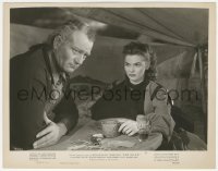 4f1513 RED RIVER 8x10.25 still 1948 intense John Wayne & Joanne Dru w/gun & playing cards on table!