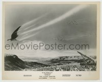 4f1520 RODAN 8x10 still 1957 formations of military jets chase the monster in the sky!