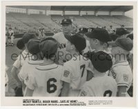 4f1530 SAFE AT HOME 8x10 still 1962 New York Yankees baseball star Mickey Mantle with kids on field!