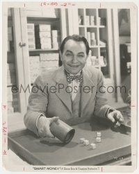 4f1547 SMART MONEY 8x10.25 still 1931 smiling portrait of gambler Edward G. Robinson rolling dice!