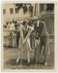 4f1552 SPRING FEVER 8x10.25 still 1927 William Haines teaches young Joan Crawford how to play golf!