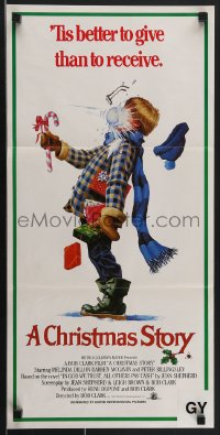4f0408 CHRISTMAS STORY Aust daybill 1984 best classic Christmas movie, great different art!