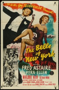 4f0704 BELLE OF NEW YORK 1sh 1952 great image of Fred Astaire & sexy Vera-Ellen dancing!
