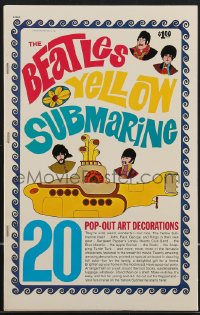 4f0018 YELLOW SUBMARINE softcover book 1968 with 20 psychedelic pop-out art of the Beatles!