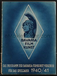 4f0322 BAVARIA FILMKUNST 1940-41 German campaign book 1940 art ads for upcoming Nazi movies, rare!