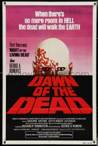 4f0745 DAWN OF THE DEAD 1sh 1979 George Romero, no more room in HELL for the dead, Powers art!