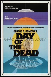 4f0746 DAY OF THE DEAD 1sh 1985 George Romero's Night of the Living Dead zombie horror sequel!