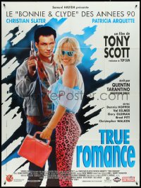 4f0163 TRUE ROMANCE French 1p 1993 Christian Slater & Patricia Arquette, Tarantino, cast style!