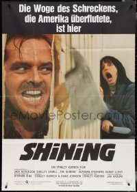 4f0311 SHINING German 33x47 1980 Stephen King & Kubrick horror masterpiece, crazy Jack Nicholson!