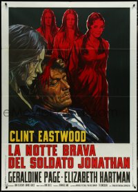 4f0186 BEGUILED Italian 1p 1971 different art of Clint Eastwood & Geraldine Page, Don Siegel!
