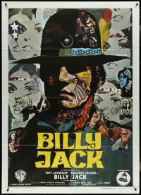 4f0189 BILLY JACK Italian 1p 1971 Tom Laughlin, Delores Taylor, great different Ermanno Iaia art!
