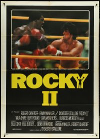 4f0247 ROCKY II Italian 1p 1979 Sylvester Stallone & Carl Weathers fight in ring, boxing sequel!