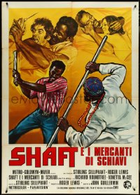 4f0248 SHAFT IN AFRICA Italian 1p 1973 different art of Richard Roundtree fighting & loving!