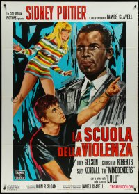 4f0258 TO SIR, WITH LOVE Italian 1p 1968 Sidney Poitier, Lulu, James Clavell, cool different art!
