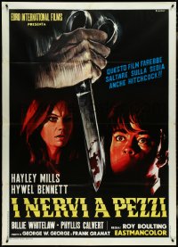 4f0259 TWISTED NERVE Italian 1p 1969 Casaro art of Hayley Mills, Roy Boulting English horror!
