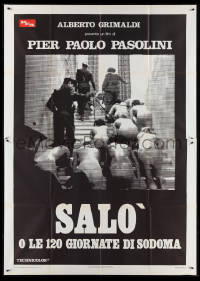 4f0178 SALO OR THE 120 DAYS OF SODOM Italian 2p 1976 Pier Paolo Pasolini, naked women on leashes!