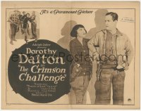 4f0453 CRIMSON CHALLENGE TC 1922 Dorothy Dalton & Jack Mower, ultra rare lost western film!