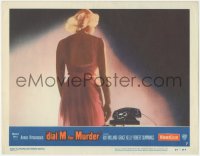 4f0503 DIAL M FOR MURDER LC #7 1954 Alfred Hitchcock, classic image of Grace Kelly standing by phone