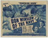 4f0455 DON WINSLOW OF THE NAVY chapter 4 TC 1941 Universal serial, Don Terry, Towering Doom!