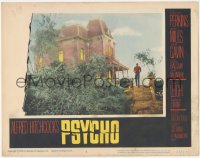 4f0545 PSYCHO LC #3 1960 Alfred Hitchcock, most desired iconic far shot of Anthony Perkins by house!