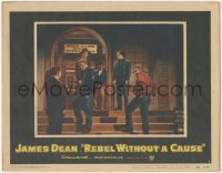 4f0551 REBEL WITHOUT A CAUSE LC #6 1955 James Dean, Hopper, Grinnage & Mazzola at police station!