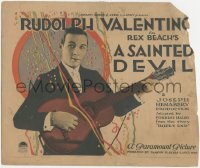 4f0472 SAINTED DEVIL TC 1924 Argentinean nobleman Rudolph Valentino's bride kidnapped, ultra rare!
