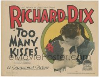 4f0481 TOO MANY KISSES TC 1925 romantic close up of Richard Dix kissing Frances Howard, ultra rare!