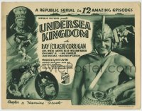 4f0482 UNDERSEA KINGDOM chap 11 TC 1936 montage of Ray Crash Corrigan, sci-fi serial, Flaming Death!