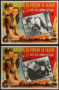 4f0014 GONE WITH THE WIND 7 Mexican LCs R1990s Clark Gable, Vivien Leigh, all-time classic!