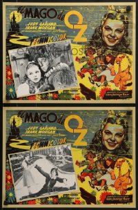 4f0016 WIZARD OF OZ 5 Mexican LCs R1990s Judy Garland, Ray Bolger, Bert Lahr, Jack Haley, cool art!