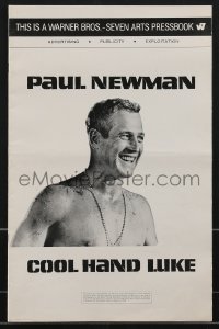 4f0023 COOL HAND LUKE pressbook 1967 Paul Newman prison escape classic, includes the herald!